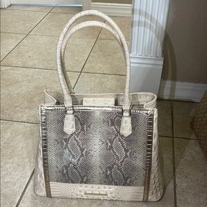 Elegant Cream and Gray Tote Bag